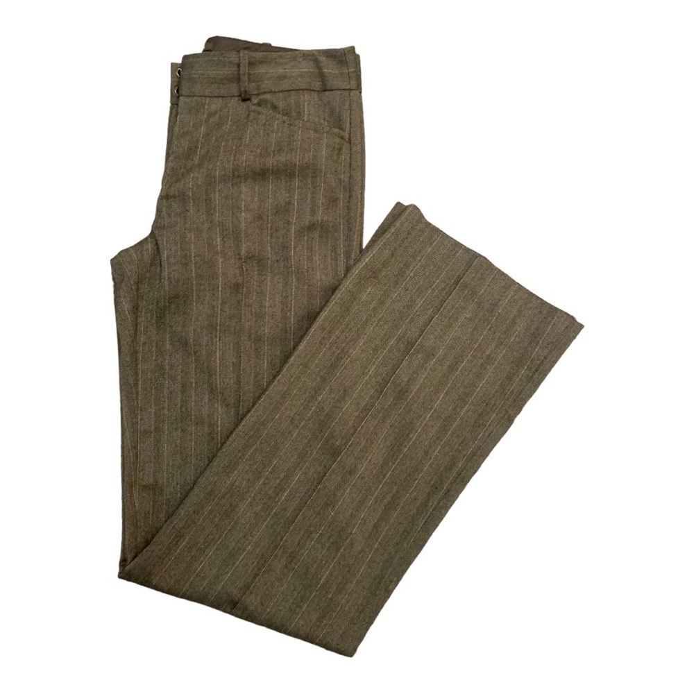 BCBGMAXAZRIA “Daria” Charcoal Gray Pinstripe Trouser Pants Size 6